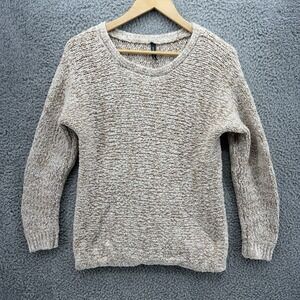 Massini Sweater Womens Medium Coastal Coral Loose Knit Long Sleeve Cottagecore